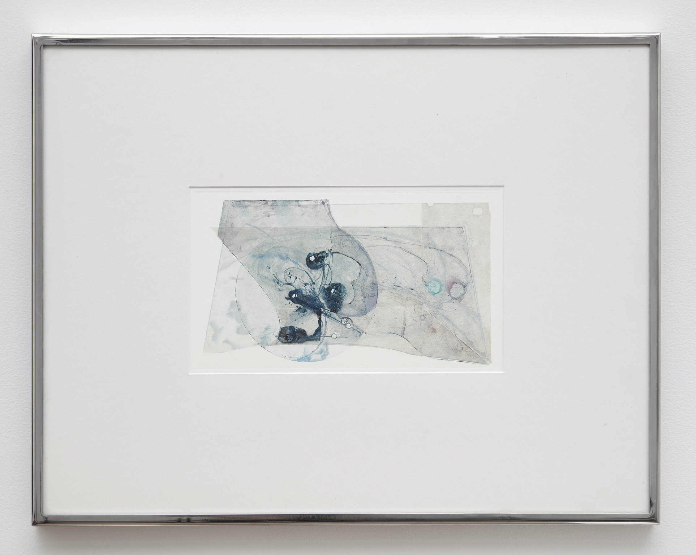 Jan Hüskes, <i>Untitled</i>, 2023. Multilayered intaglio on paper, Stainless steel frame framed, 18 5/8 x 23 3/4 in (47.3 x 60.3 cm)